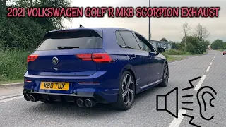 VW Golf R MK8 First Non resonated scorpion exhausts  GPF/CATBACK loud + Launch control and revs!