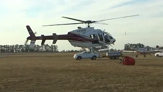 Bell 407 GX LV-FTQ de JasFly operando para el SNMF en el Aeródromo Alvear 01-08-22