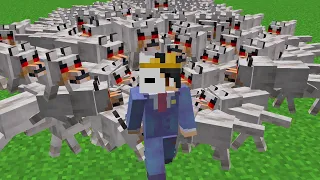 1,000 Dogs Vs Best Minecraft Player