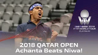 2018 Qatar Open I Achanta Beats Niwa!