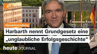 heute journal 23.05.24 75 Jahre Grundgesetz, keine Fraktion für die AfD bei der Europawahl (english)