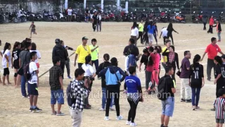 Mizo girls and boys take part in their indigenous sports