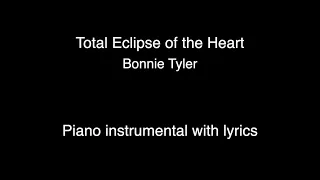 Total Eclipse of the Heart - Bonnie Tyler (Piano KARAOKE)