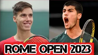 Carlos Alcaraz vs Fabian Marozsan || Rome Open 2023 - Extended Highlights