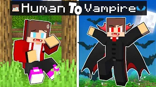 MAIZEN From HUMAN to VAMPIRE - Funny Story in Minecraft! (Mikey, JJ TV)