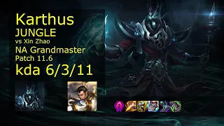 Karthus Jungle vs Xin Zhao - NA Grandmaster 6/3/11 Patch 11.6 Gameplay