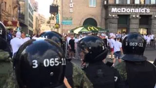 Фанаты варшавской "Легии" в центре Киева
