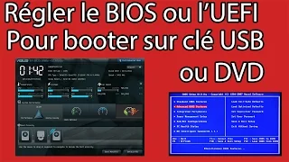 Régler le BIOS ou UEFI pour démarrer sur une clé USB ou un DVD