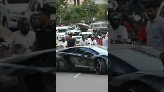 Wrapped Lamborghini Crazy Driver | Acceleration | INDIA #shorts #lamborghini