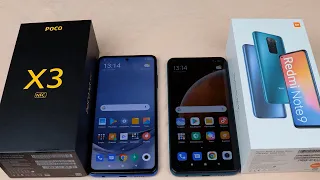 XIAOMI POCO X3 vs XIAOMI REDMI NOTE 9: сравнение смартфонов