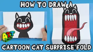 How to Draw a CARTOON CAT SURPRISE FOLD