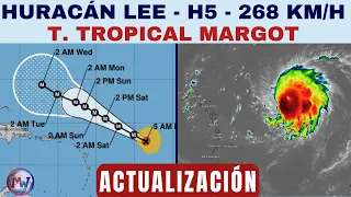 HURACÁN LEE H5 268 Km/h. T. TROPICAL MARGOT Posible HURACÁN