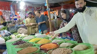 Empress Market Karachi Pakistan full walkthrough at night