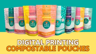 Custom Digital Printing Compostable Standing Pouch丨BioPack