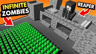 INFINITE ZOMBIES vs HUGE CASTLE OF THE EVIL REAPER (Ancient Warfare 3 Funny Gameplay)