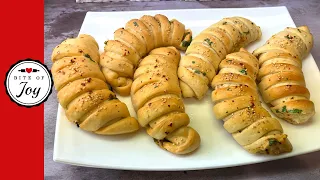 Stuffed Cheese Garlic Bread Rolls - Homemade Bread Recipe