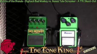 Bad Monkey vs Tube Screamer TS9 Shoot-Out - Digitech vs Ibanez - 30 Pedals Day #27 NAMM 2011 11 TS-9