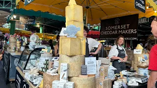 Borough Market in London,the best DELICIOUS food market in London 🇬🇧👍walk Tour [4k HDR] 2023