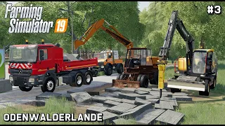 Demolishing concrete with VOLVO | Public Works | Odenwalderlande | Farming Simulator 19 | Episode 3