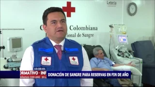 Cruz Roja Colombiana hace campaña para donación de sangre