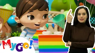 Happy Birthday | MyGo! Sign Language For Kids | Lellobee Kids Songs