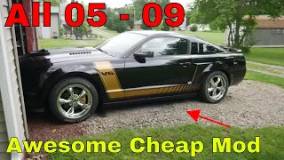 NO MORE UGLY SKIRTS!!! 2005 - 2009 Ford Mustang How To Paint Your Side Skirts