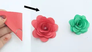 DIY paper flower|How to make flower with paper|Easy diy paper flower|Paper craft|Paper flower