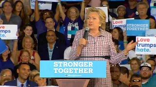 Hillary Clinton holds rally in Coral Springs ahead of Miami Beach fundraiser