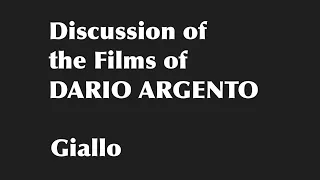 The Films of Dario Argento 17: Giallo