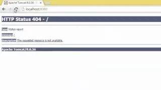 Apache Tomcat HTTP status 404 error