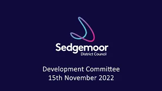 Development Committee Meeting - 15th November 2022