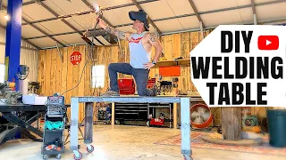 I BUILT THE CHEAPEST WELDING TABLE! DIY welding table on a budget.