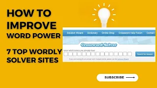 Top 7 Website to Improve Your Word Power | Wordle Solver, Crosswords Solving Websites