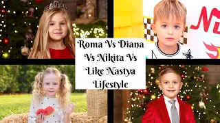 Kids Roma Show Vs Kids Diana Show Vs Like Nastya Vs Nikita Vashketov | Lifestyle Comparison |InfoDoc