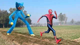 Homem-Aranha e a História do HUGGY WUGGY ( Poppy Playtime | Huggy wuggy Real Life )