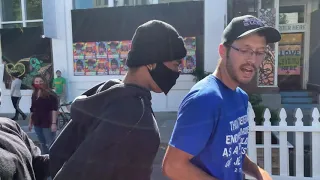 WATCH TO THE END: A Street Preacher in Seattle is Harassed by Young ANTIFA Members on 25 July, 2020