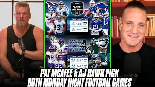 The Pat McAfee Show's Predictions For BOTH MNF Games (Vikings @ Eagles & Titans @ Bills)