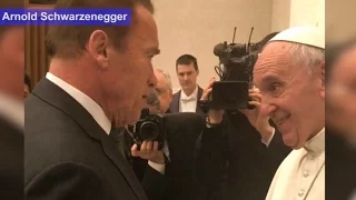 Pope Francis Meets Arnold Schwarzenegger