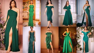 Emerald Green Prom Dress Outfit Ideas For Ladies | Emerald Green Formal Dress Gowns
