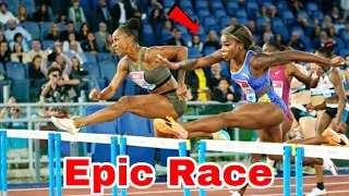 Epic Race| Britany Anderson Battled Jasmine Camacho-Quinn To The Lime In 100m Hurdles Rome DL 2022