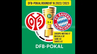 DFB-POKAL round of 16 Mainz 05 vs FC Bayern Munich 0-4  2022/2023