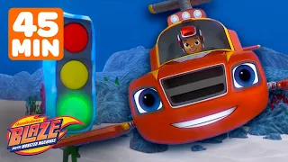 Blaze Under Sea Monster Machine Race! 🚗💨 | 45 Minute Compilation | Blaze and the Monster Machines