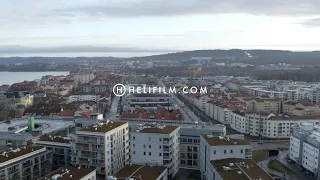 10813. Jönköping Drone Stock Footage Video