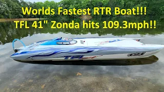 Worlds Fastest RTR Boat @ 109.3mph  (TFL 41" Zonda from Banggood.com)