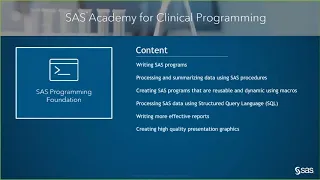 Webinar SAS Academy for Clinical Programming