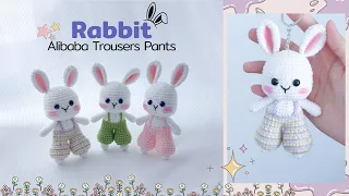 Crochet Amigurumi Rabbit with Baggy Jumpsuit - Alibaba Trousers Pants | NHÀ LEN