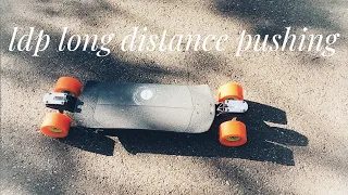 long distance skateboard pushing