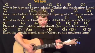 Hark the Herald Angels Sing (CHRISTMAS) Strum Guitar Cover Lesson in G with Chords/Lyrics