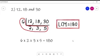 Finding Least Common Multiple (LCM) Using Continuous Division Method