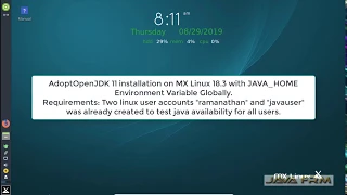 AdoptOpenJDK 11 Installation on MX Linux 18 and set JAVA_HOME Environment Variable Globally